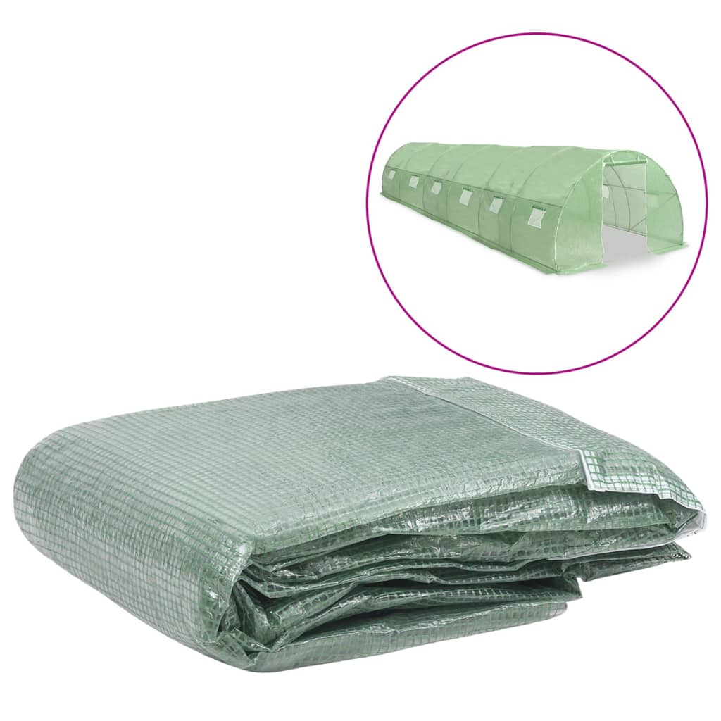 Greenhouse Replacement Cover (27 m2) 300x900x200 cm Green - Discount Dealers