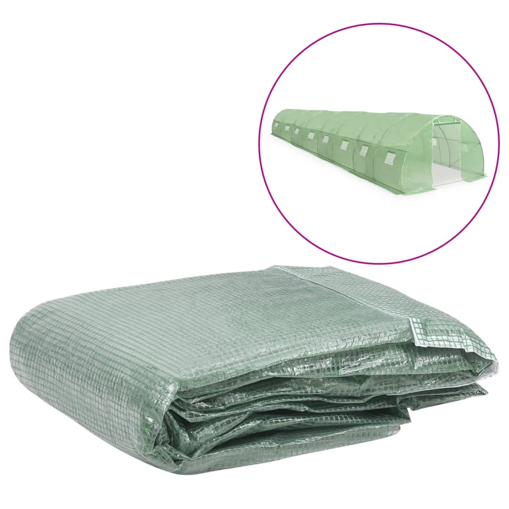 Greenhouse Replacement Cover (36 m2) 300x1200x200 cm Green - R and M Furniture