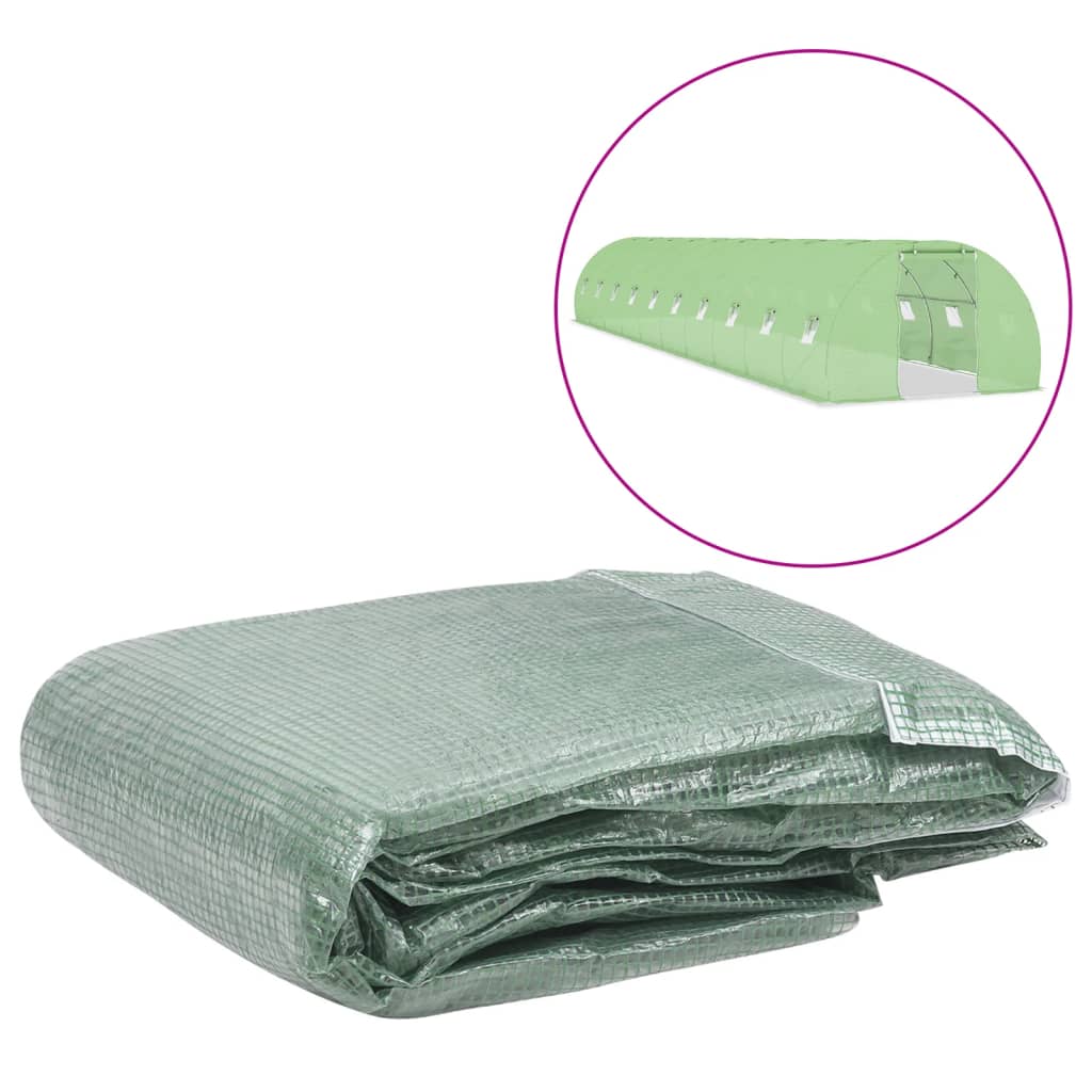 Greenhouse Replacement Cover (45 m2) 300x1500x200 cm Green - Tyrell & Tyrell