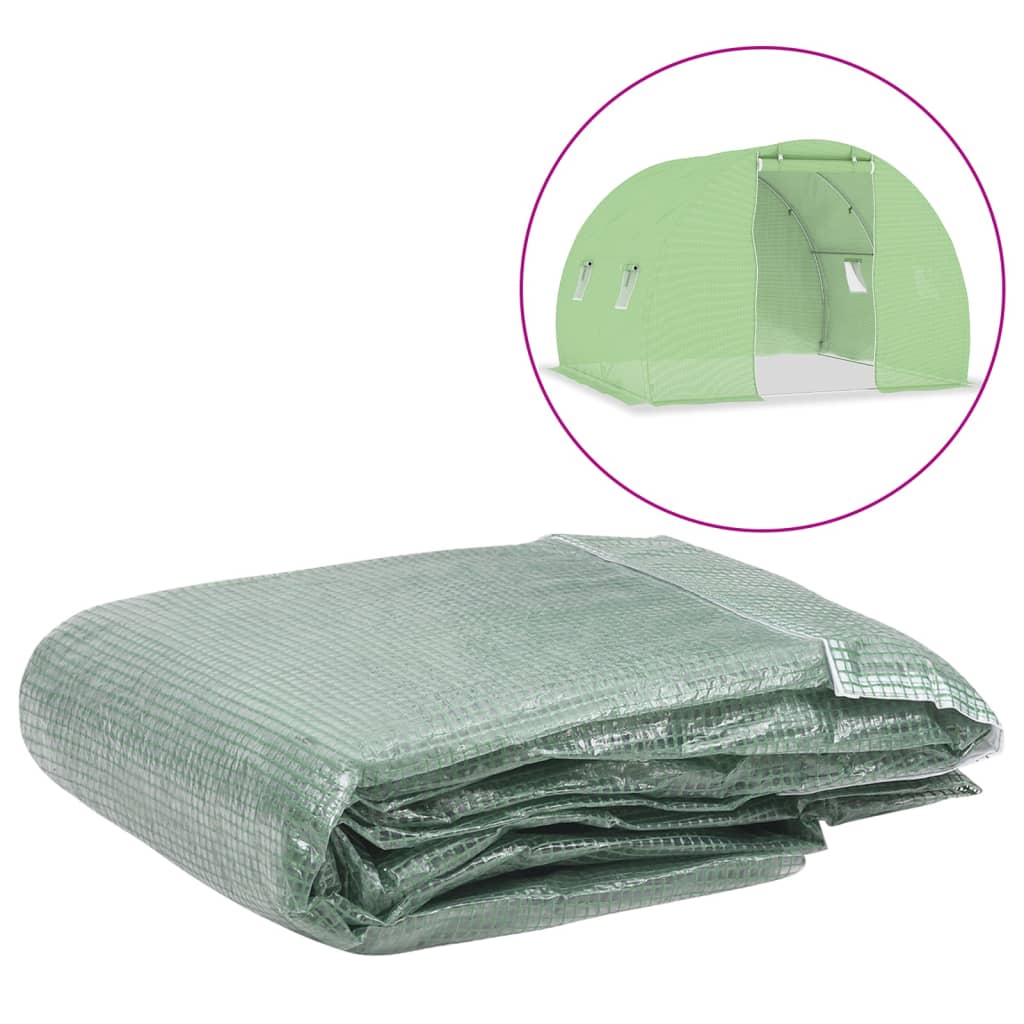 Greenhouse Replacement Cover (6 m2) 200x300x200 cm Green - Decor Base