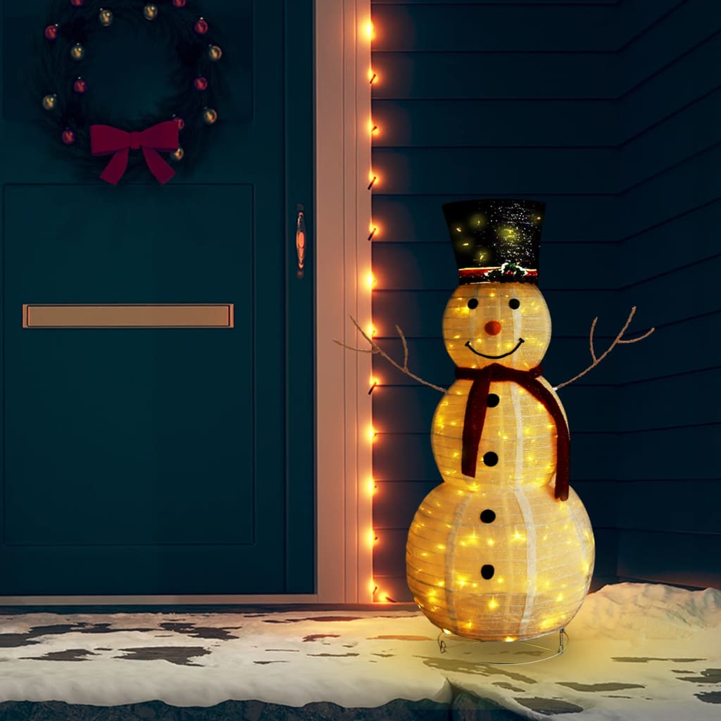 Chena Decorative Christmas Snowman Figure LED Luxury Fabric 120cm - Sid & Sam