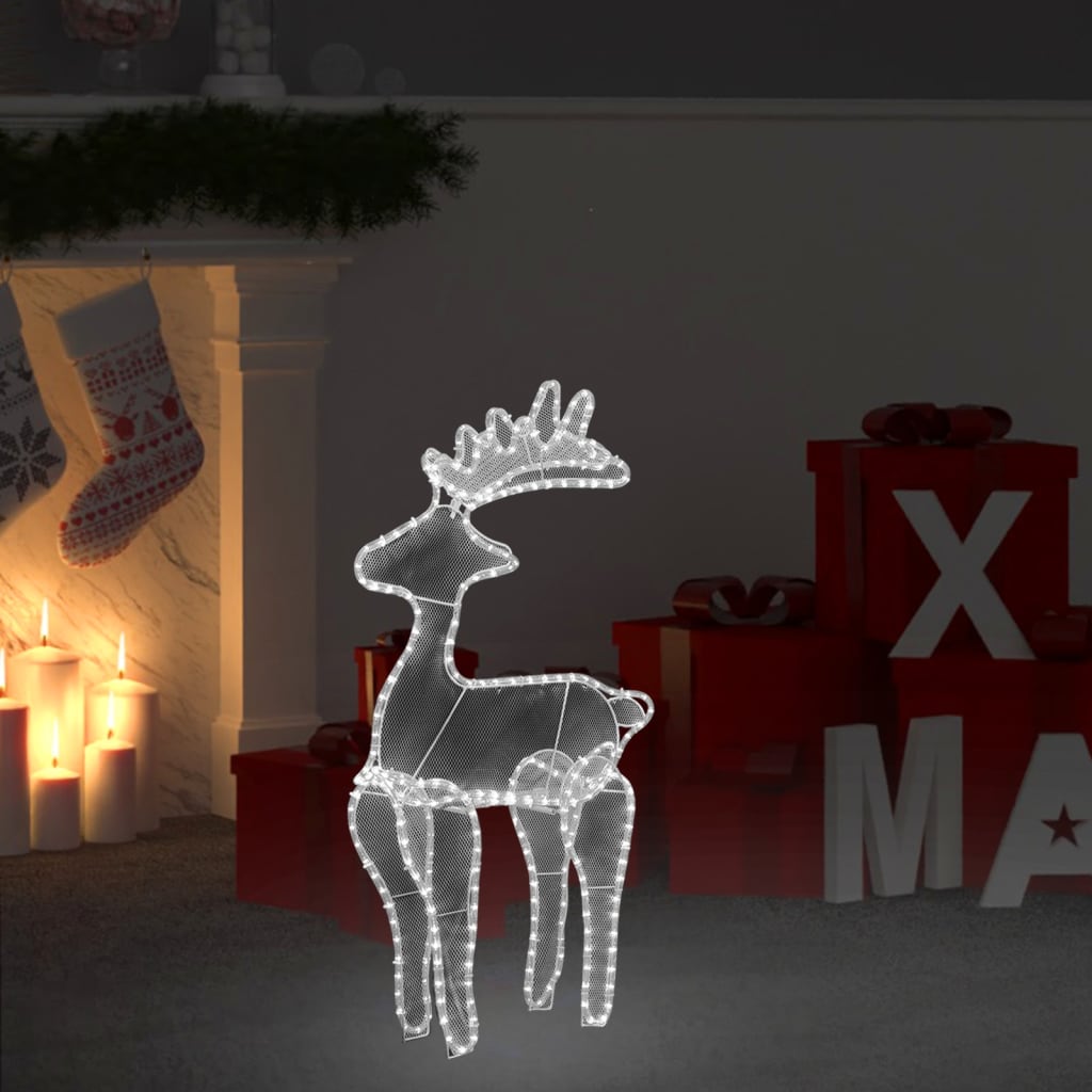 Roche 60x24x89cm Mesh Reindeer Decoration 306 LEDs - Sid & Sam