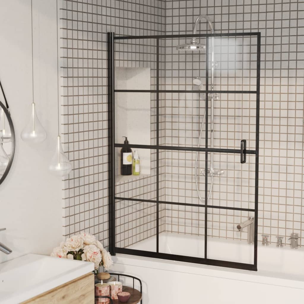 Shower Enclosure ESG 100x140 cm Black - Millennium Furniture