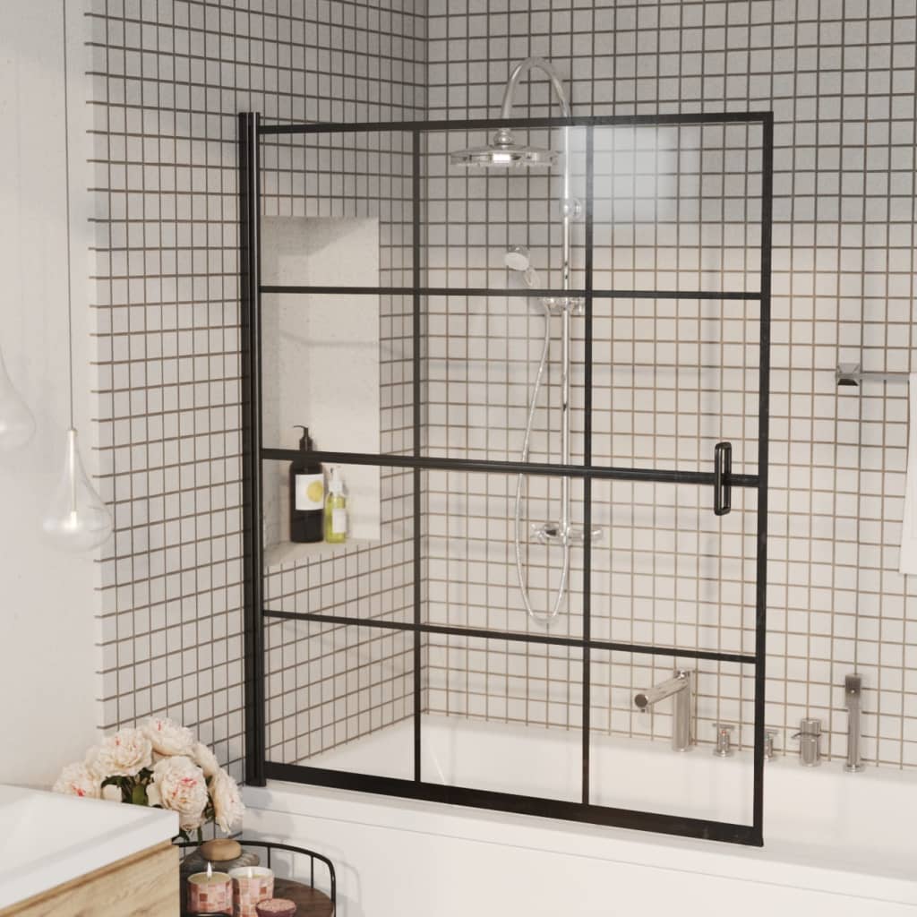 Shower Enclosure ESG 116x140 cm Black - Decor Base