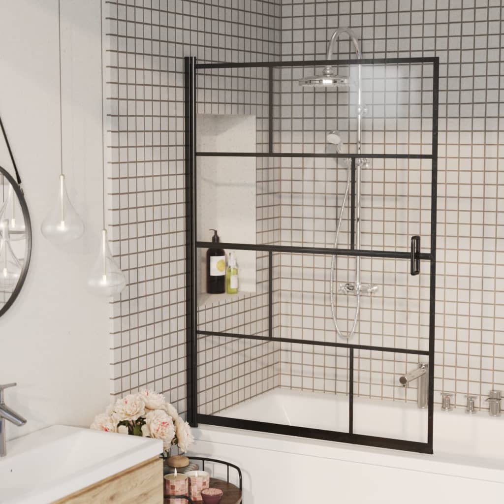 Shower Enclosure ESG 100x140 cm Black - Discount Dealers
