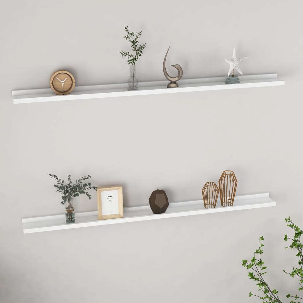 Wall Shelves 2 pcs White 115x9x3 cm - Casper Homes