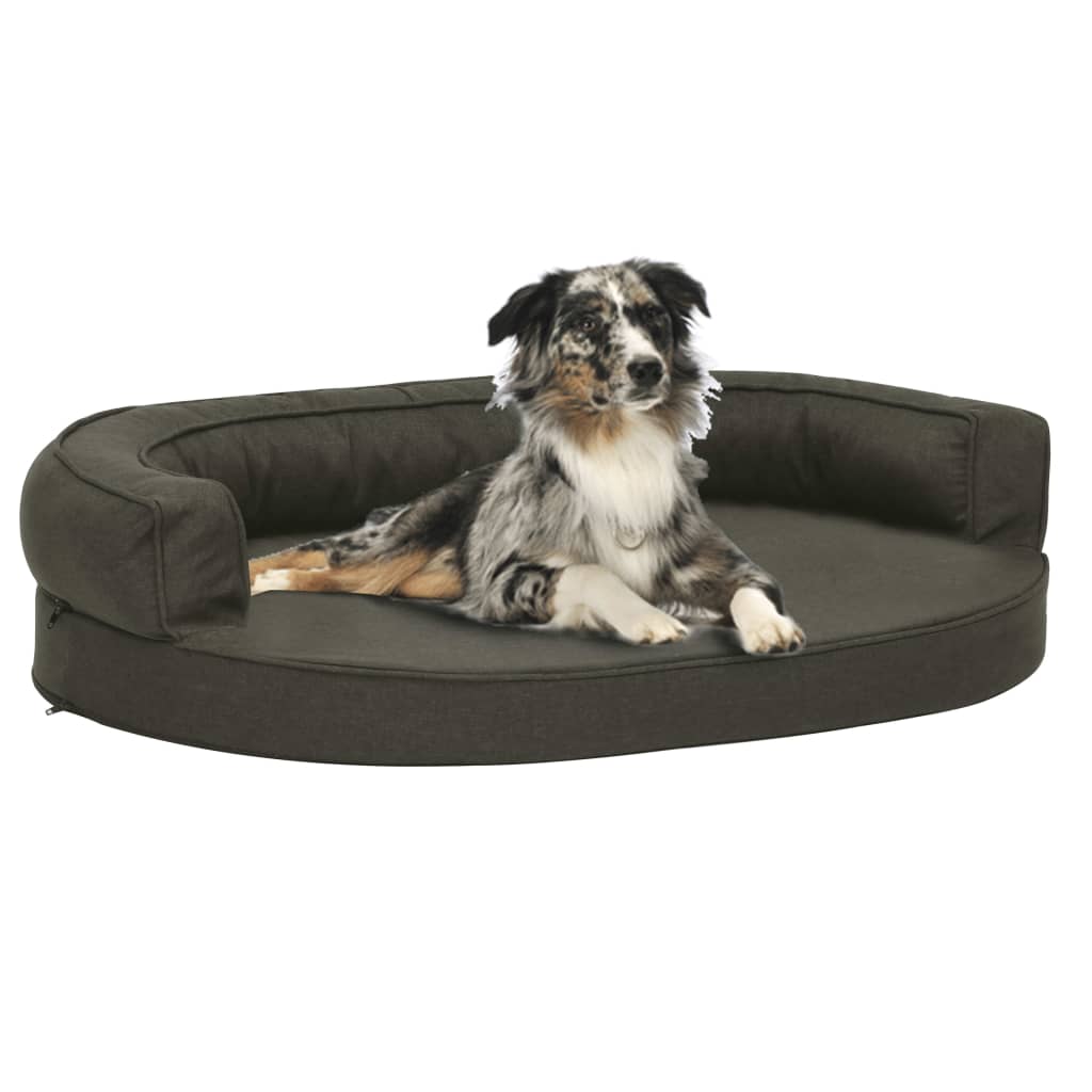 Ergonomic Dog Bed Mattress 75x53 cm Linen Look Dark Grey - Millennium Furniture