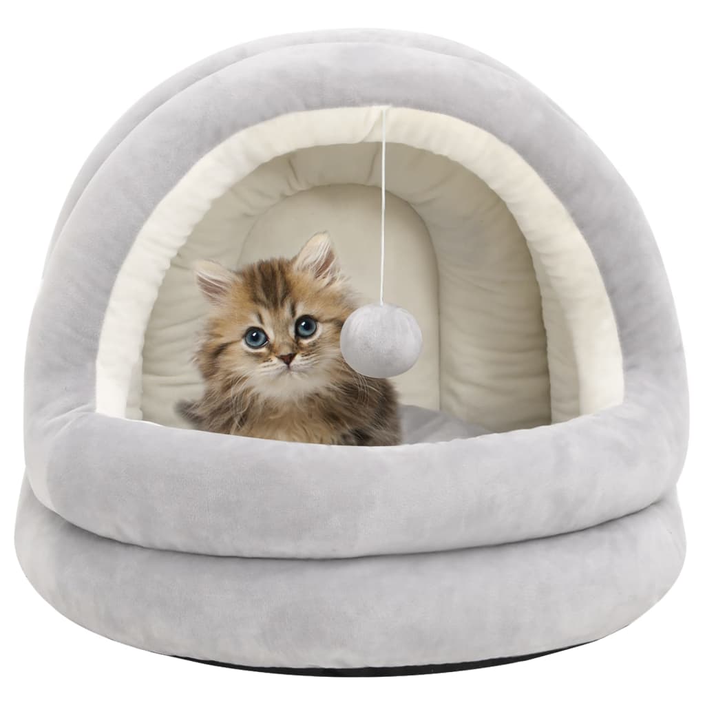 Cat Bed 50x50x45 cm Grey and Cream - Millennium Furniture