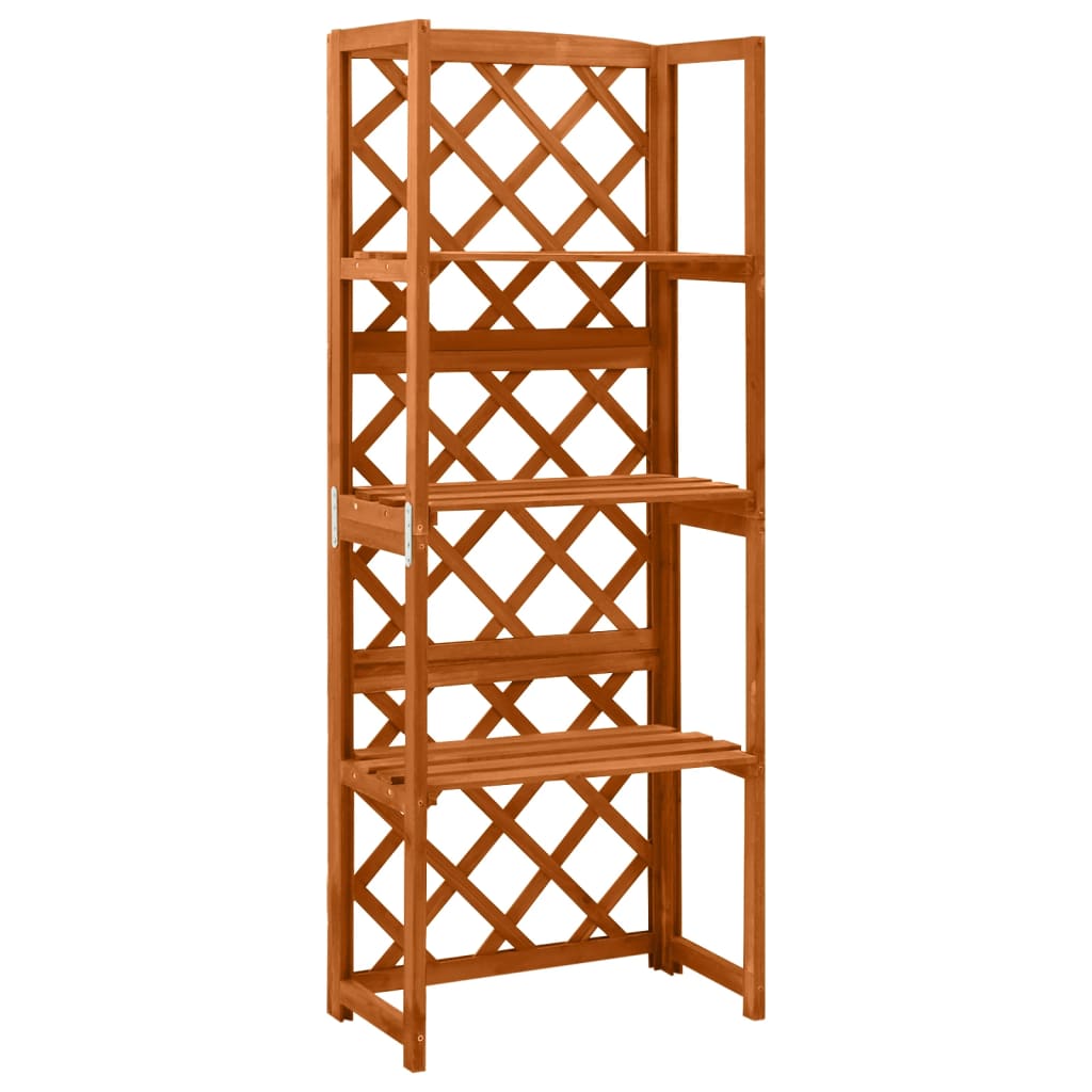 Trellis with Shelves 55x30x140 cm Solid Fir Wood - Decor Base