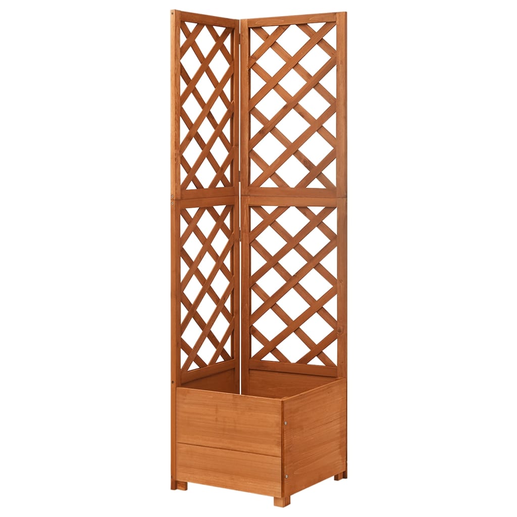 Corner Trellis Planter 40x40x150 cm Solid Fir Wood - Casper Homes