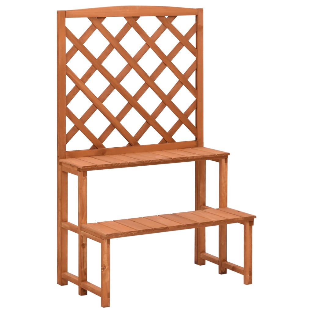 Plant Stand with Trellis 70x42x115 cm Solid Fir Wood - Casper Homes