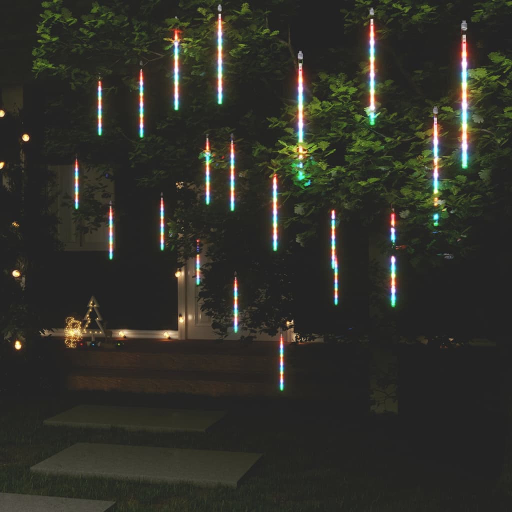 Meteor Lights 20 pcs 30 cm Colourful 480 LEDs Indoor Outdoor - Unbeatable Bargains