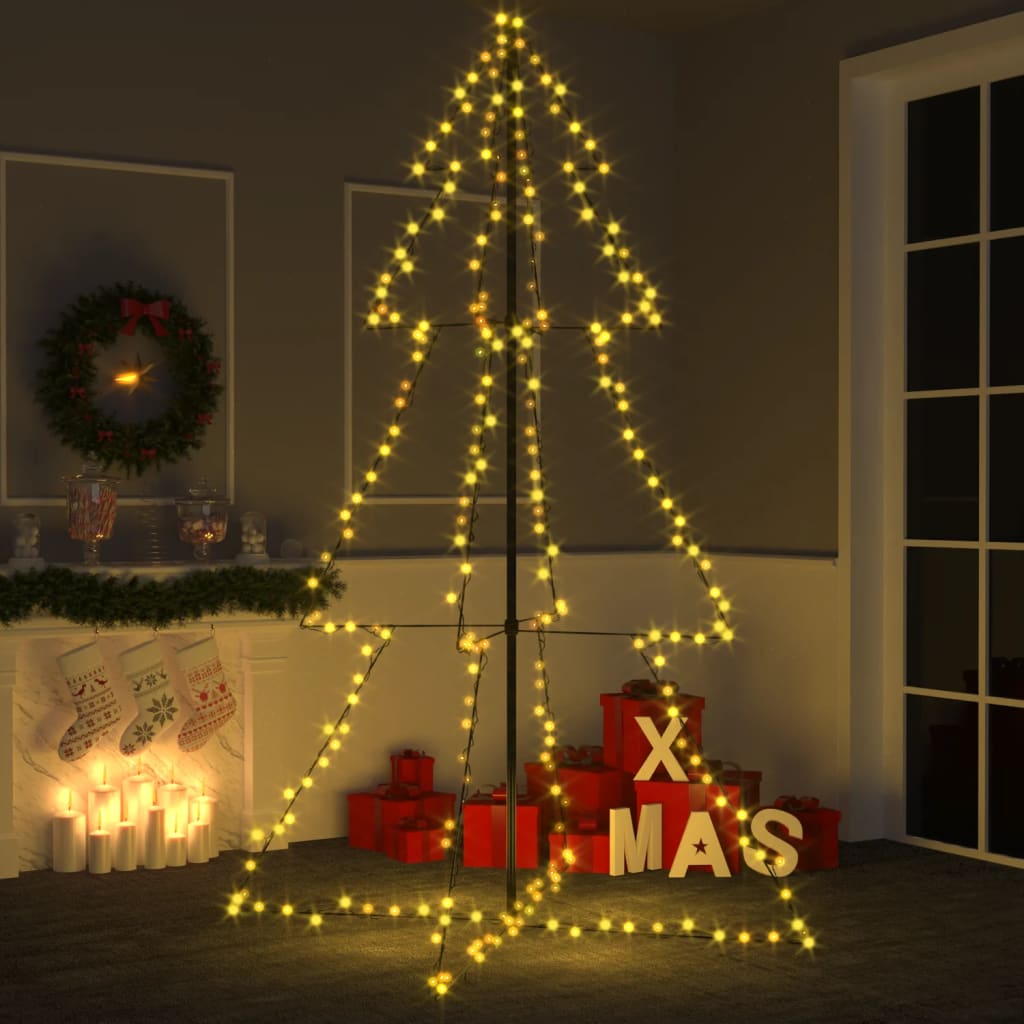 Nevis Christmas Cone Tree 240 LEDs Indoor Outdoor 118x180cm - Sid & Sam