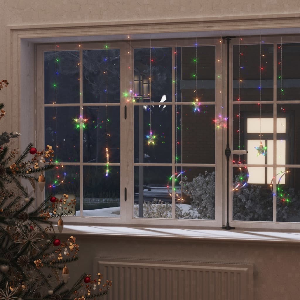 Star and Moon Fairy Lights Remote Control 138 LED Colourful - Brittle & Co