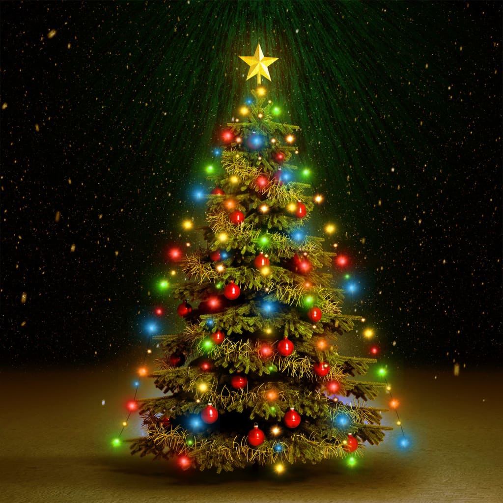 Faune Christmas Tree Net Lights with 210 LEDs Colourful 210cm - Sid & Sam