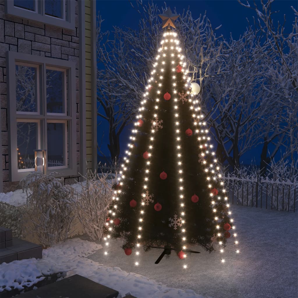 Faune Christmas Tree Net Lights with 250 LEDs Cold White 250cm - Sid & Sam