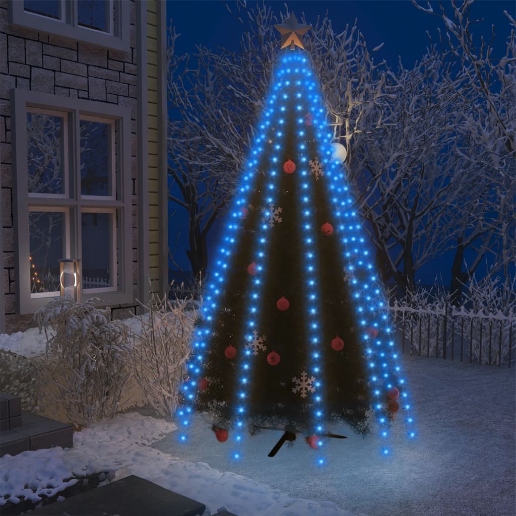 Faune Christmas Tree Net Lights with 250 LEDs Blue 250cm - Sid & Sam