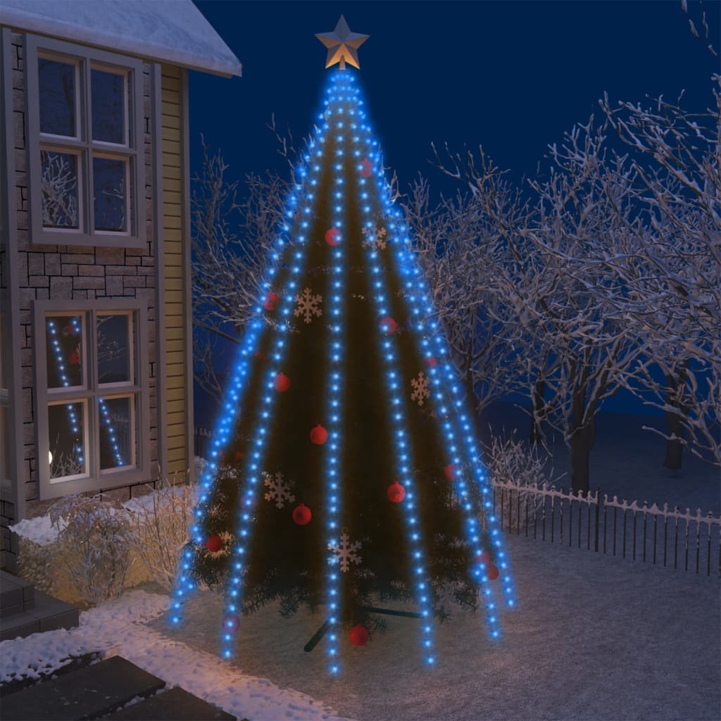 Tree Lights with 500 LEDs Blue 500 cm Indoor Outdoor - Decor Base