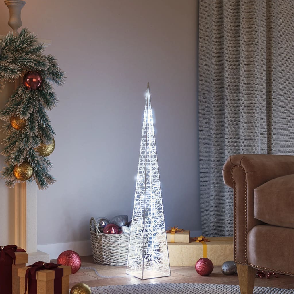 Acrylic Decorative LED Light Cone - Cold White - Unbeatable Bargains