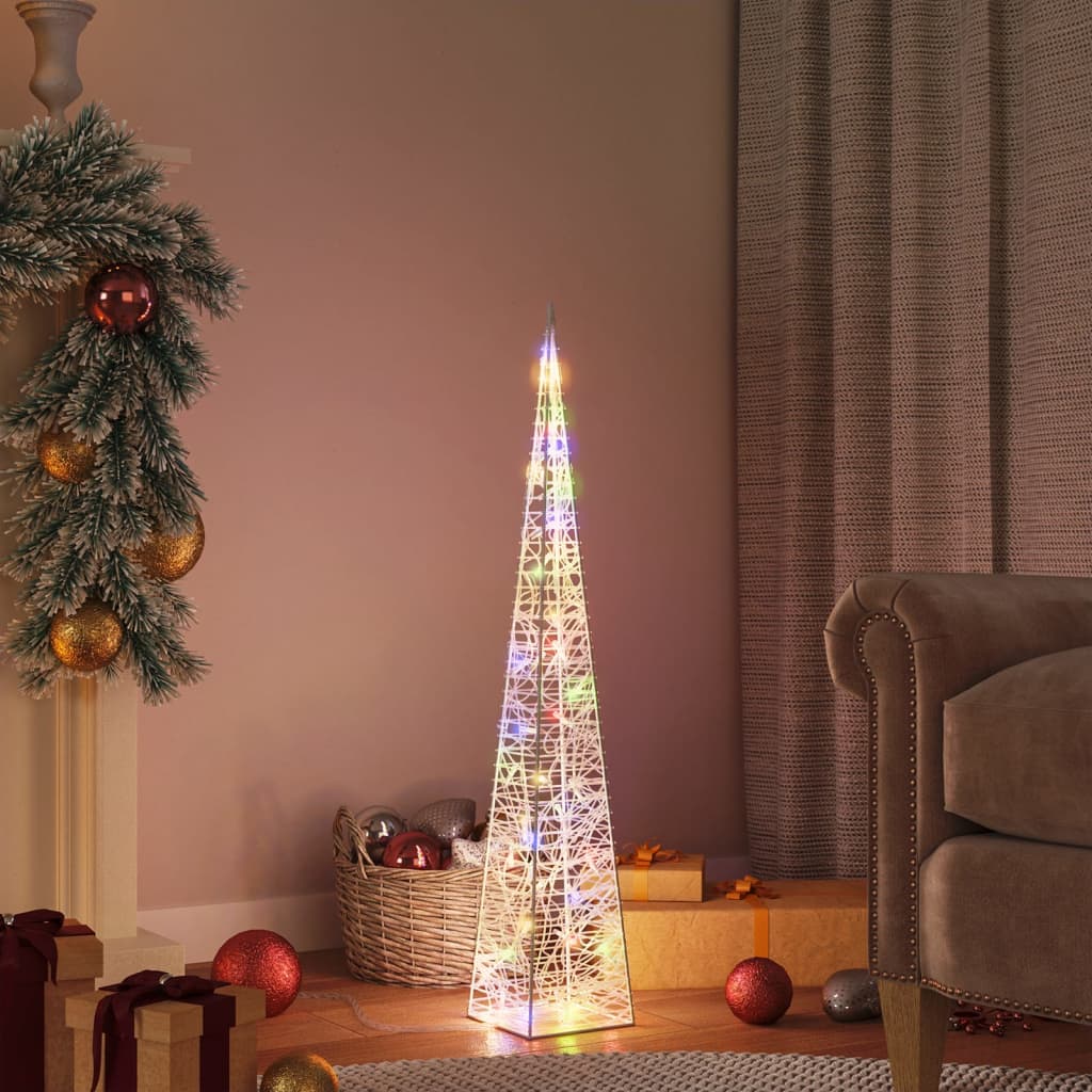 Acrylic Decorative LED Light Cone - Multicolour - Merlin Deals