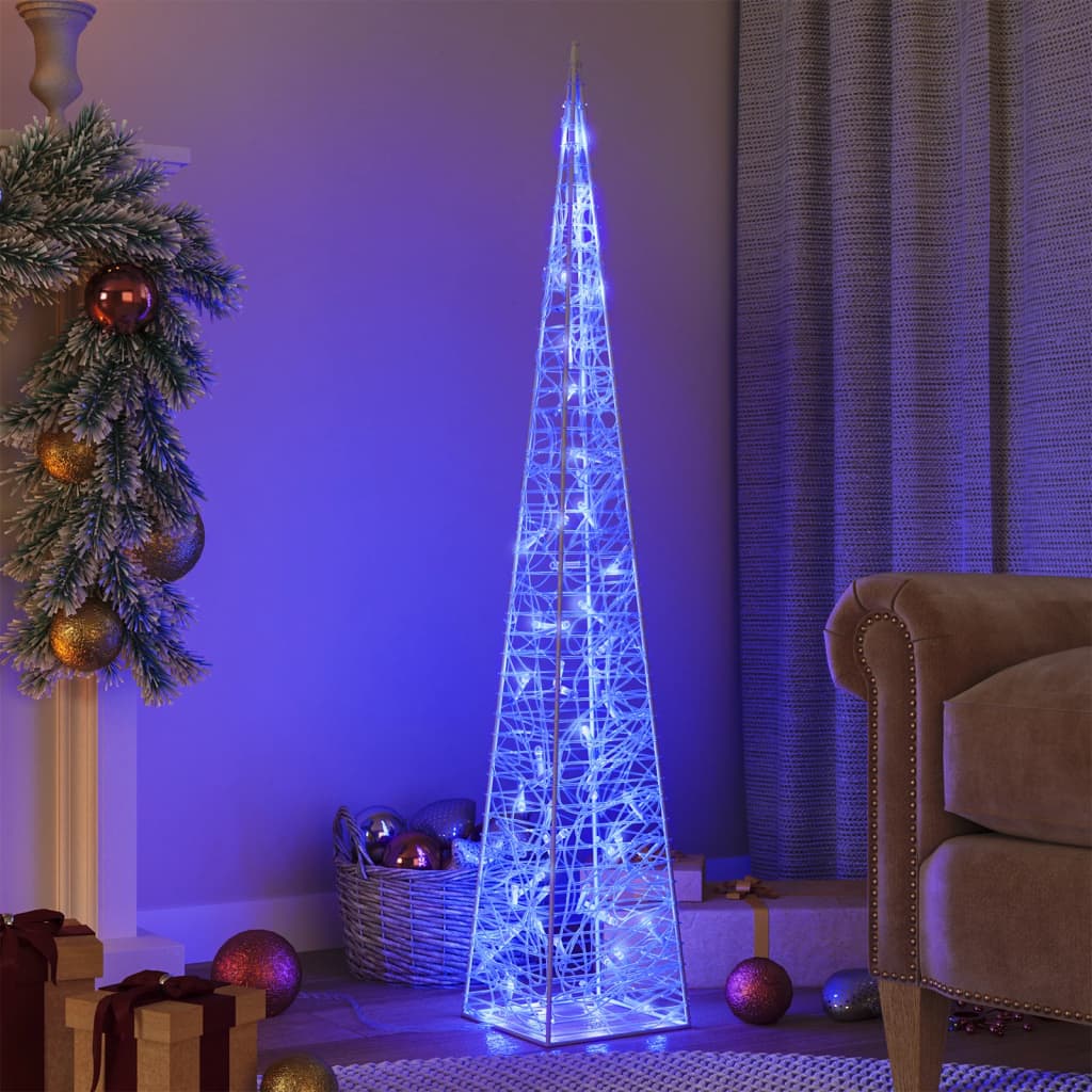 Acrylic Decorative LED Light Cone - Blue - R and M Furniture
