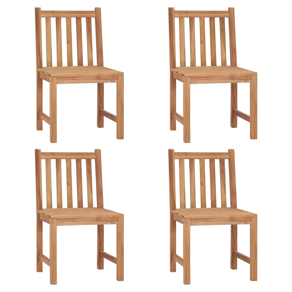 Garden Chairs 4 pcs Solid Teak Wood - All Things Good