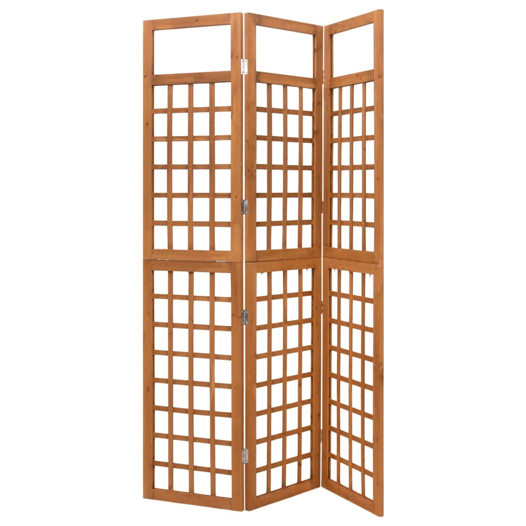 3-Panel Room Divider/Trellis Solid Fir Wood 121x180.5 cm - R and M Furniture