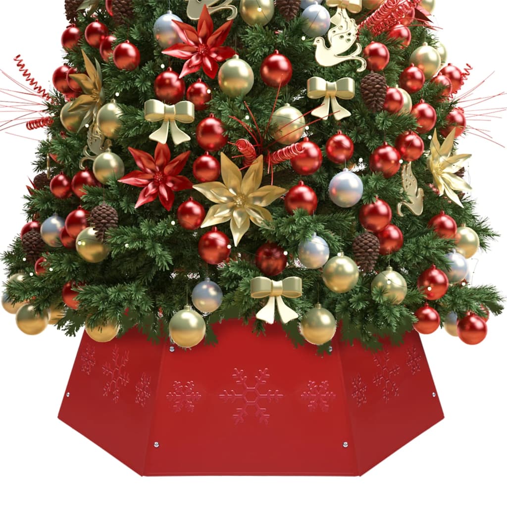 HIVREL Christmas Tree Skirt Red Dia68x25 cm - The Home Maker