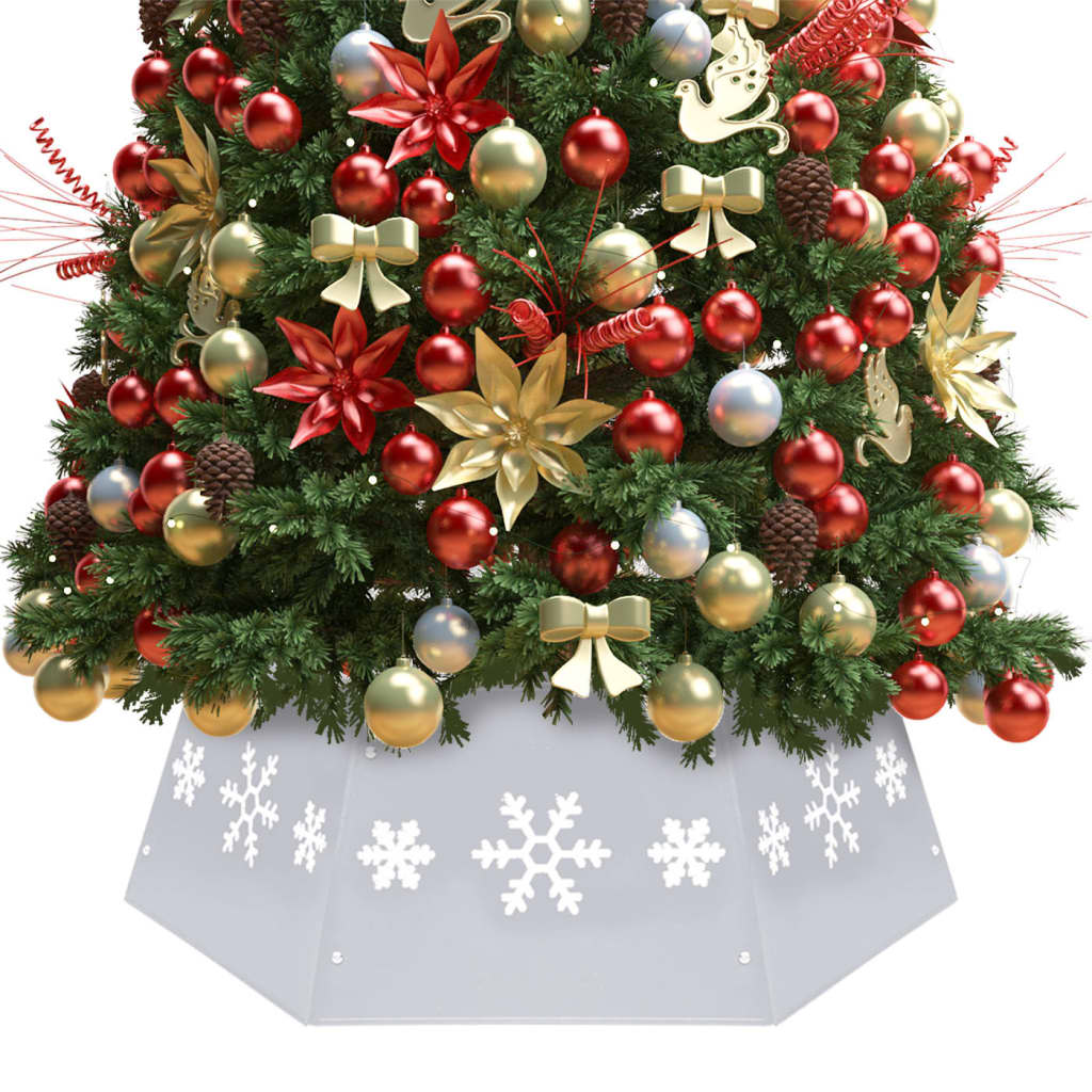 Faune Christmas Tree Skirt Silver White dia 68x25cm - Sid & Sam
