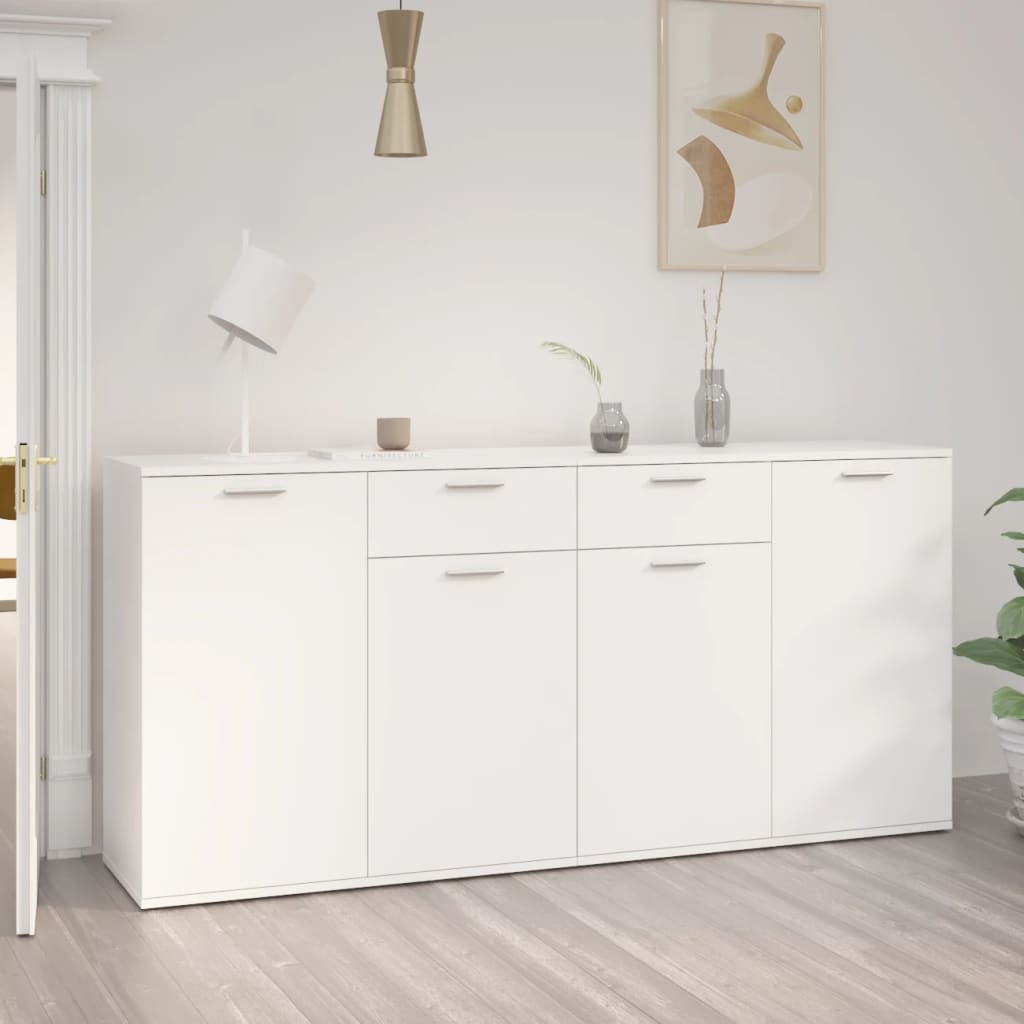 Sideboard White 160x36x75 cm Engineered Wood - Direct Imports