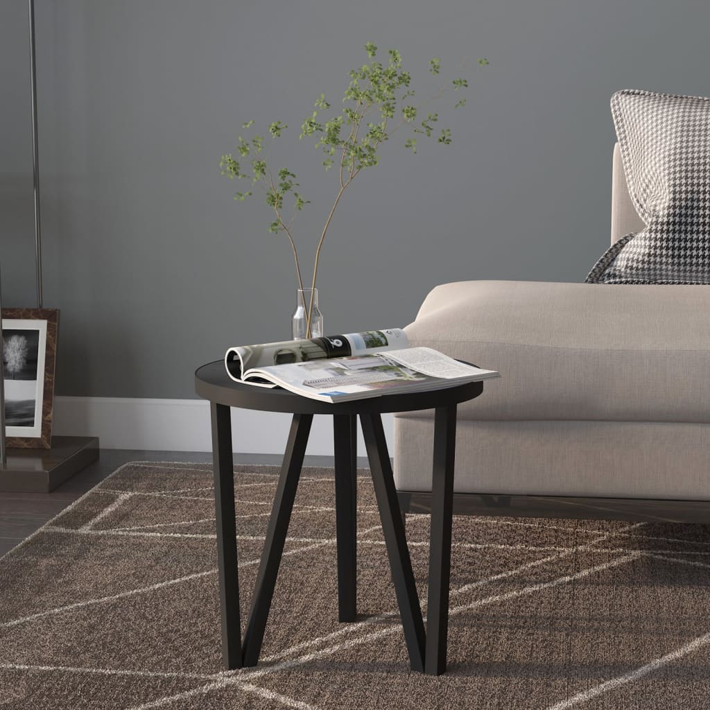 Tea Table Black Ã ̃35 cm MDF - Sid & Sam