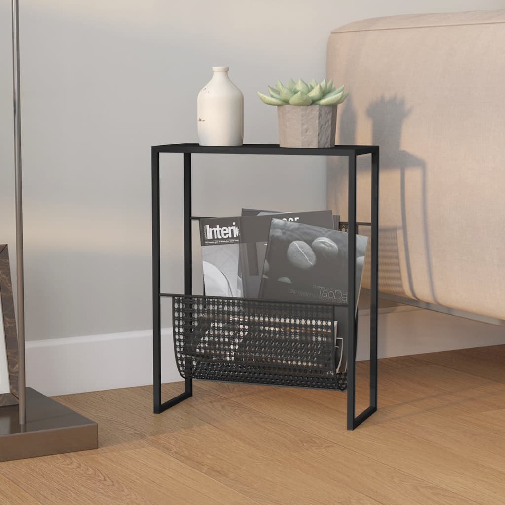 Magazine Rack Black 35x15x45 cm Steel - Style and Chic