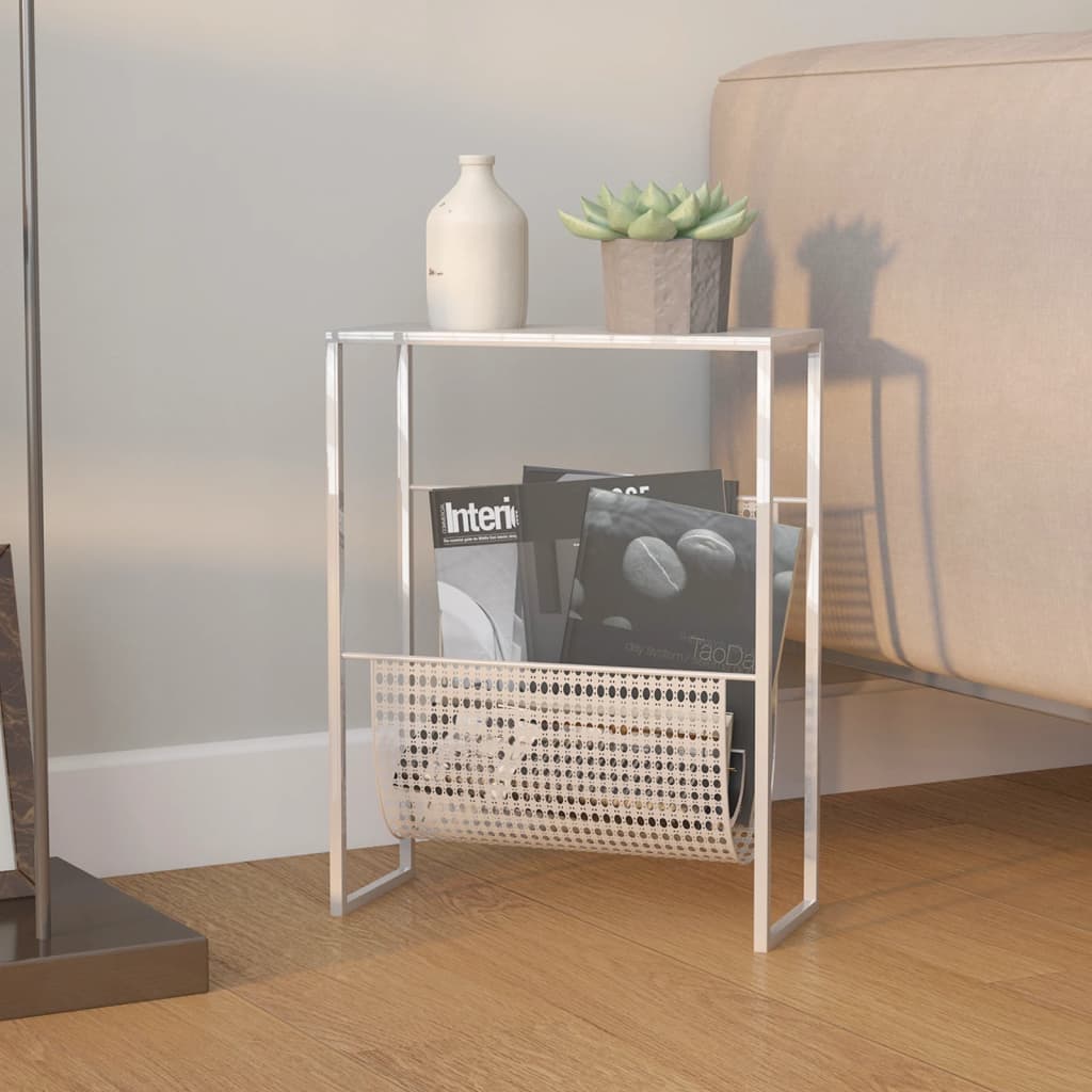 Magazine Rack Silver 35x15x45 cm Steel - Brittle & Co