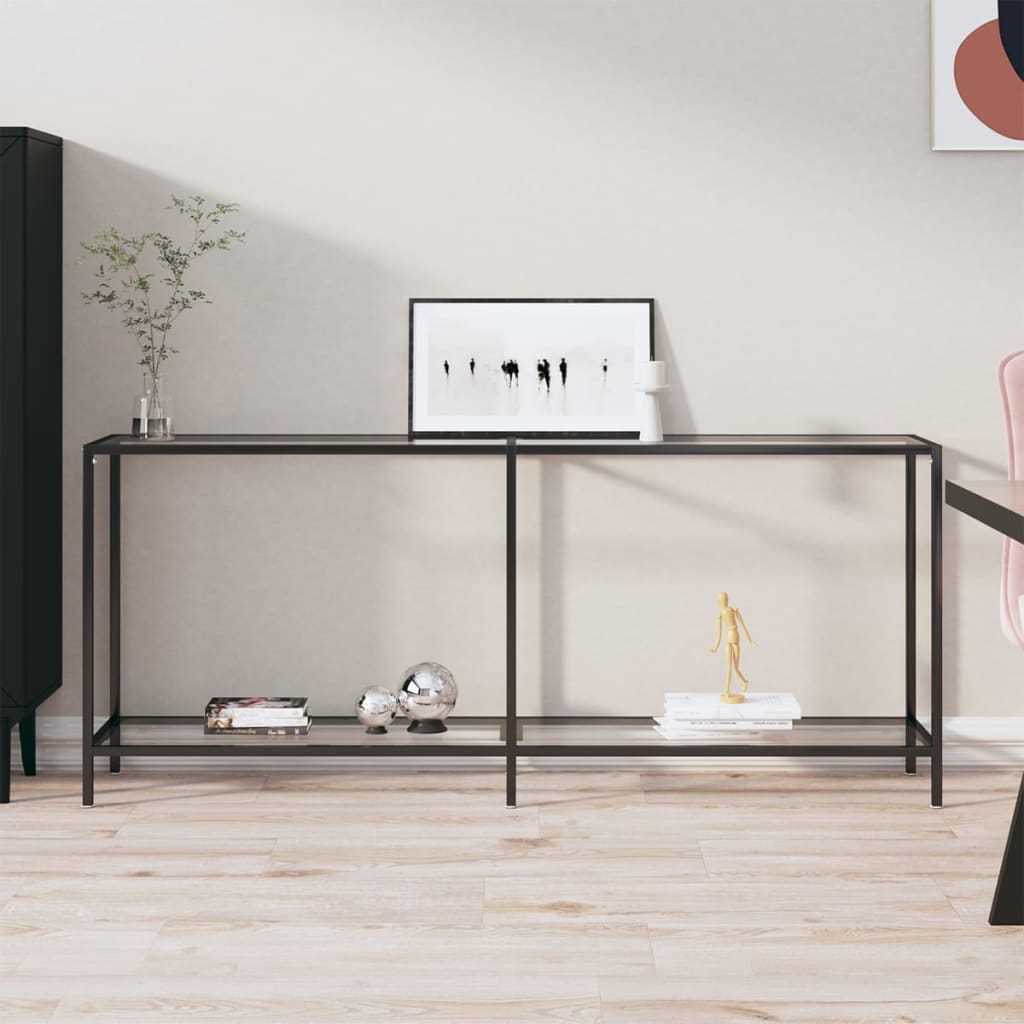 Console Table Transparent 180x35x75.5 cm Tempered Glass - Brittle & Co
