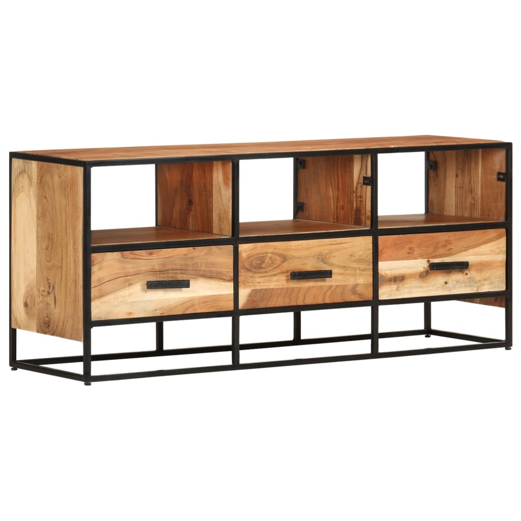 TV Cabinet 110x30x45 cm Solid Acacia Wood - Discount Dealers