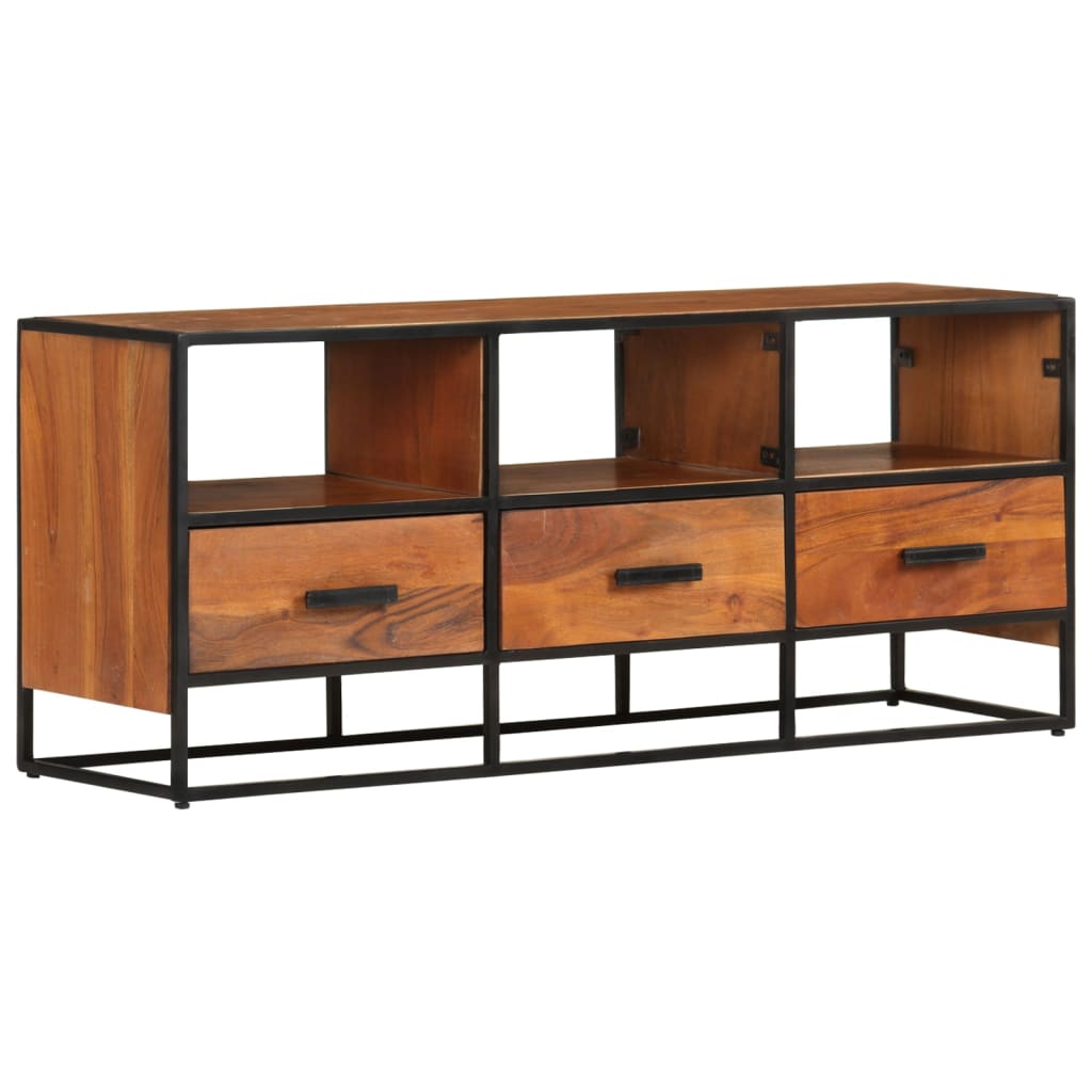 TV Cabinet 110x30x45 cm Solid Acacia Wood - Brittle & Co