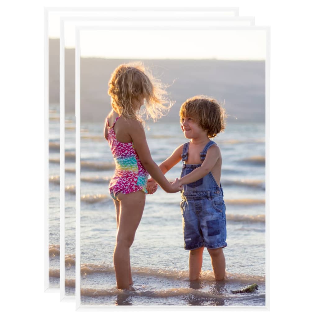 Photo Frames Collage 3pcs for Wall or Table White 21x29.7cm MDF - Unbeatable Bargains