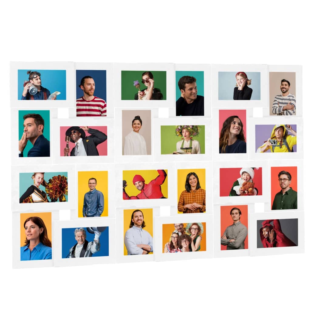 Collage Photo Frame for 24x(10x15 cm) Picture White MDF - Brittle & Co