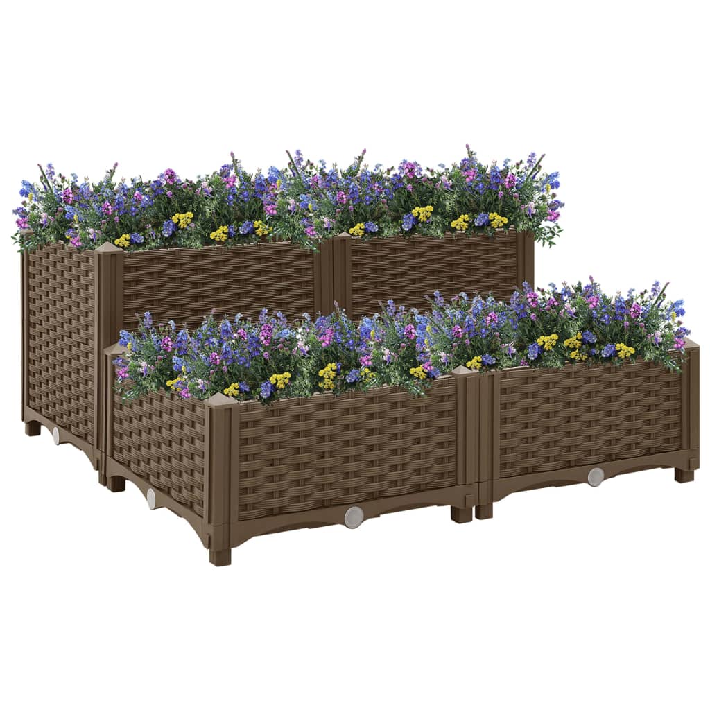 Raised Bed 80x80x38 cm Polypropylene - Style and Chic