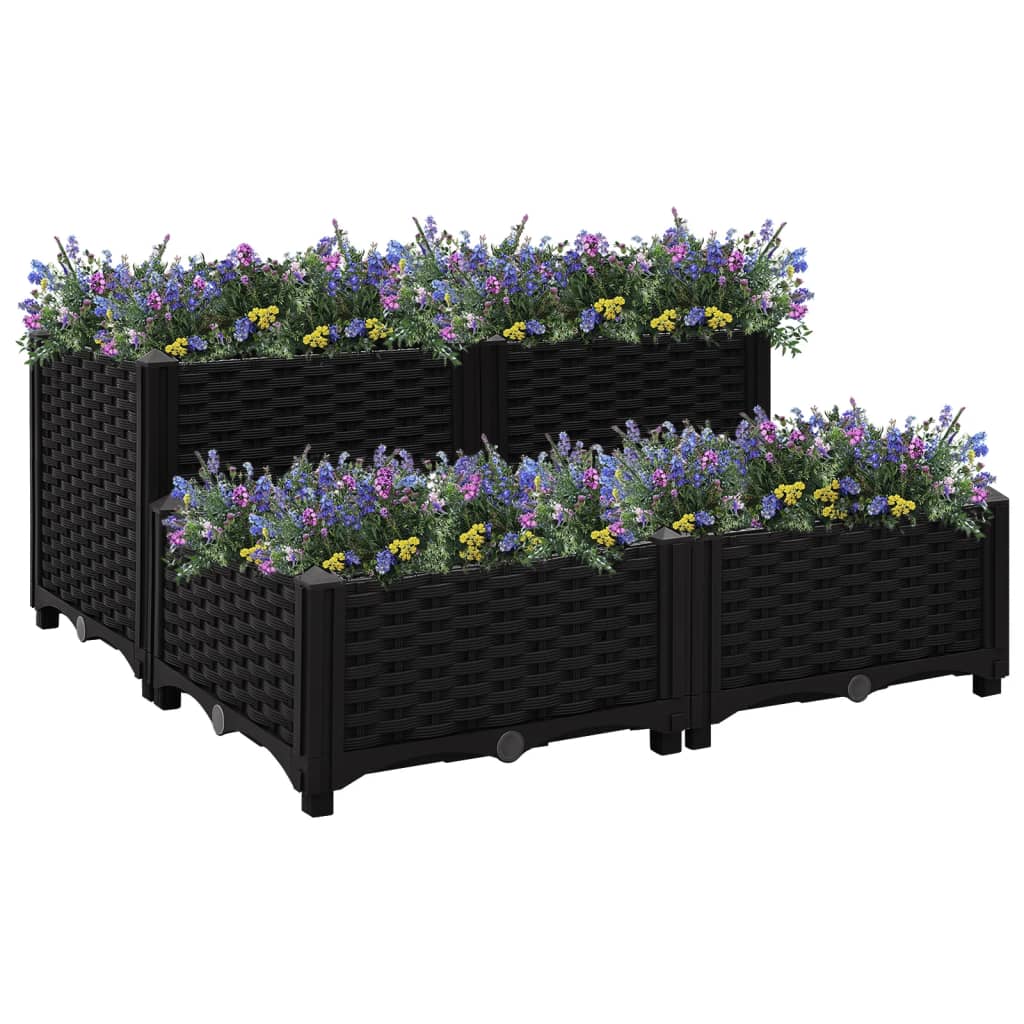 Raised Bed 80x80x38 cm Polypropylene - Unbeatable Bargains