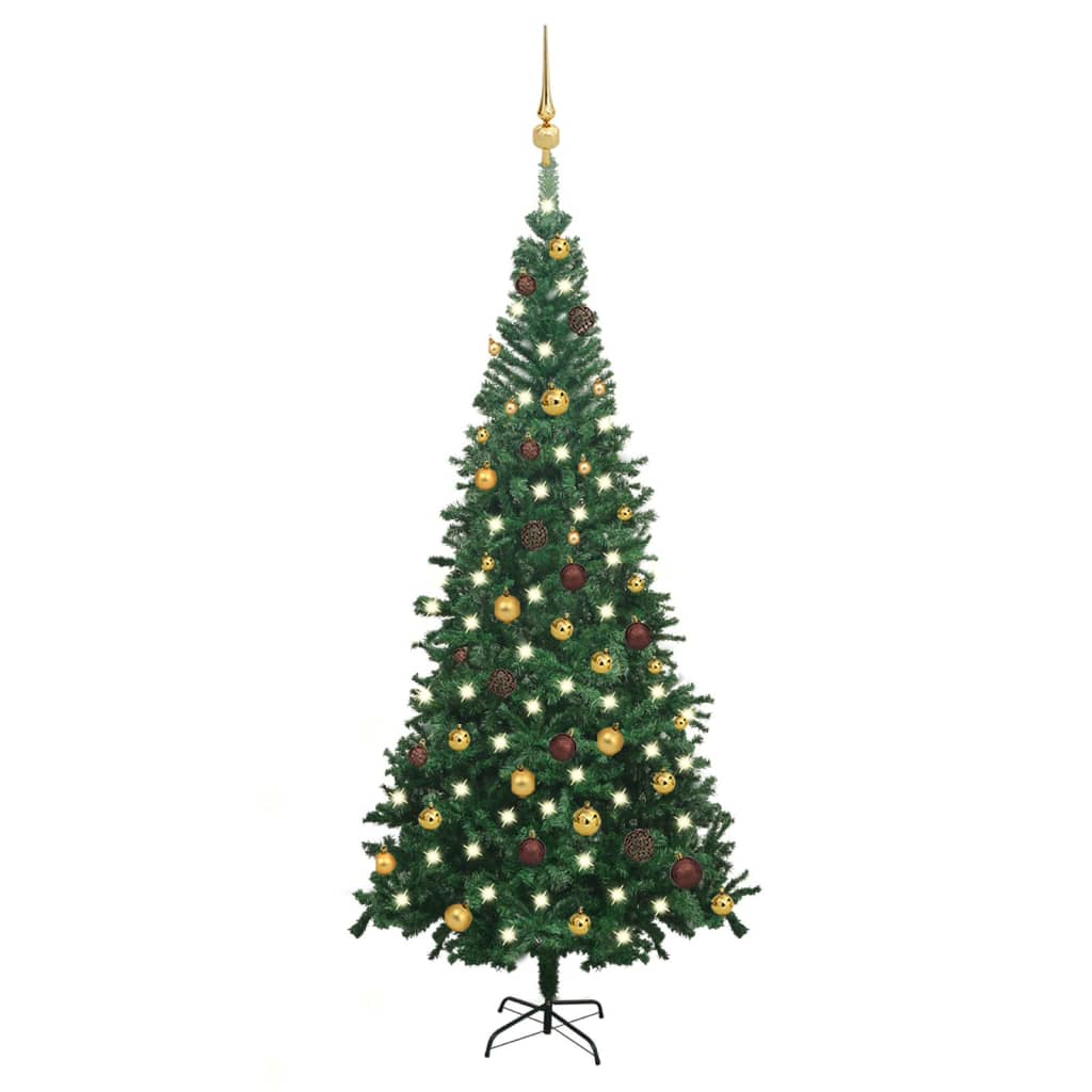 Frois Pre-lit Christmas Tree with Ball Set L 240cm Green - Sid & Sam