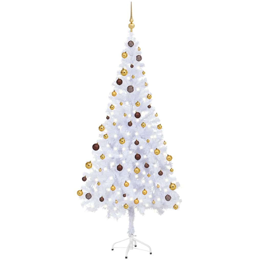 Artificial Pre-lit Christmas Tree with Ball Set 180cm 620 Branches - R and M Furniture