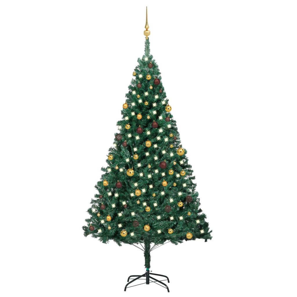 Frois Pre-lit Christmas Tree with Ball Set Green 240cm - Sid & Sam