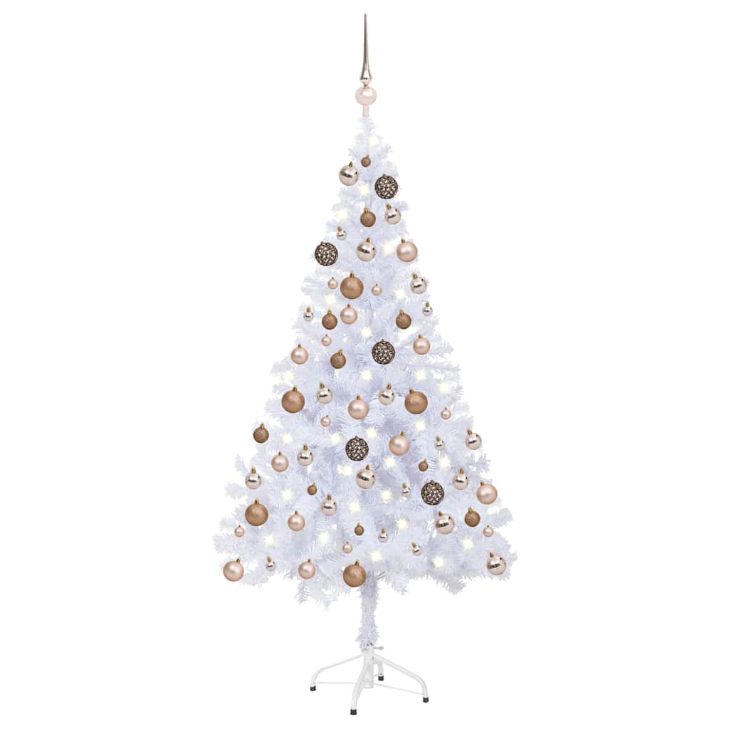 Artificial Pre-lit Christmas Tree with Ball Set 150cm 380 Branches - R and M Furniture