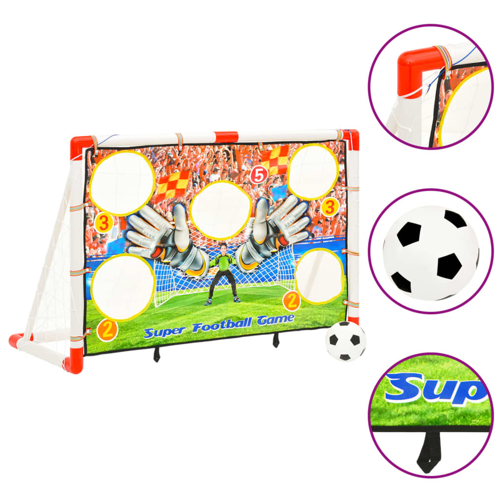 Children Football Goal Set with Goal Wall 120x51x77.5 cm - Decor Base