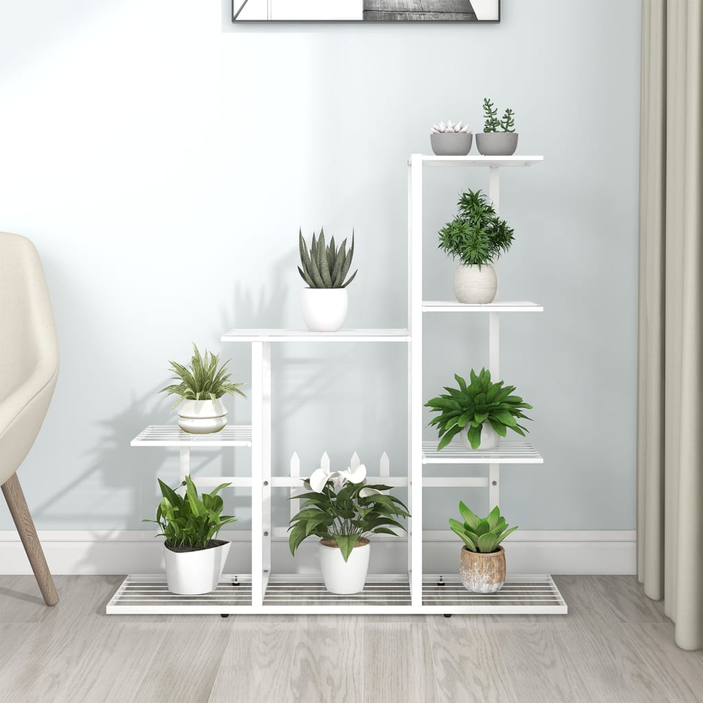 Flower Stand 94.5x25x88 cm White Metal - Tyrell & Tyrell