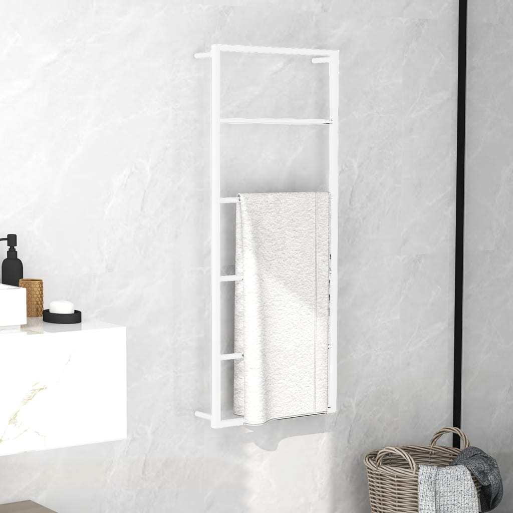 Towel Rack White 45x10x115 cm Steel - Merlin Deals