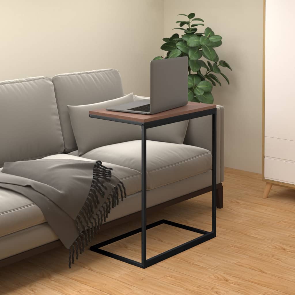 Side Table Black 55x35x66 cm Engineered Wood - Decor Base