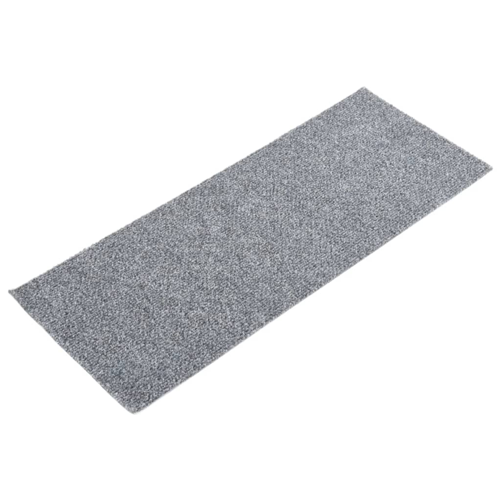 Self-adhesive Stair Mats Rectangular 15 pcs 60x25 cm Light Grey - Merlin Deals
