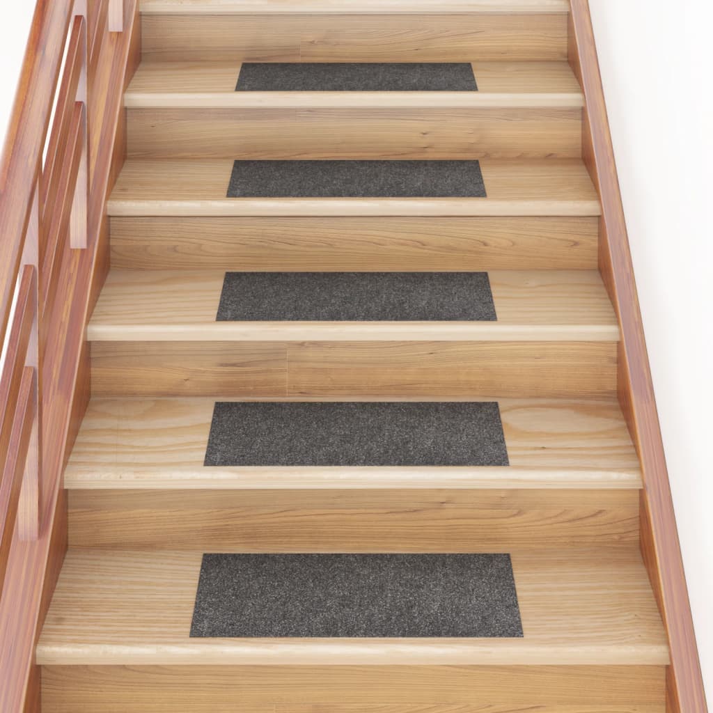 Self-adhesive Stair Mats Rectangular 15 pcs 60x25 cm Anthracite - Direct Imports